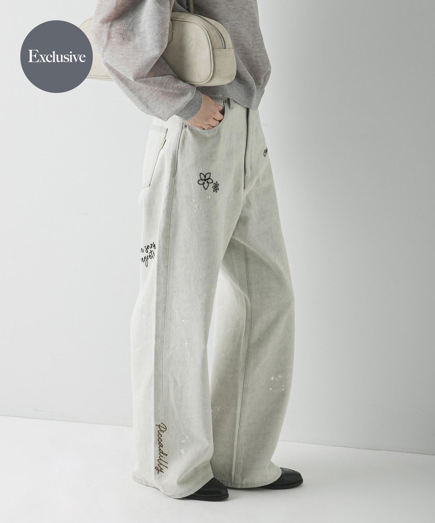 『聯名』PICCADILLY×URBAN RESEARCH 刺繡牛仔褲