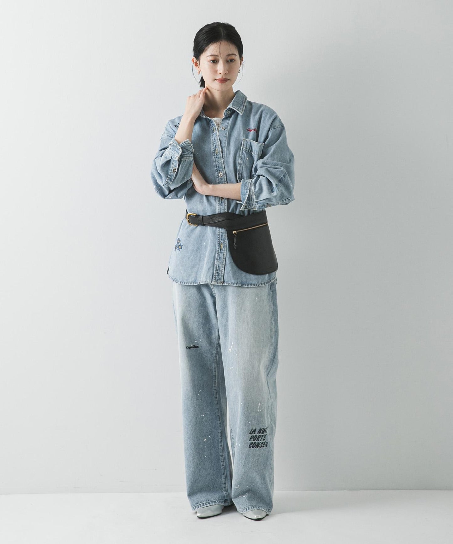 『聯名』PICCADILLY×URBAN RESEARCH 刺繡牛仔襯衫