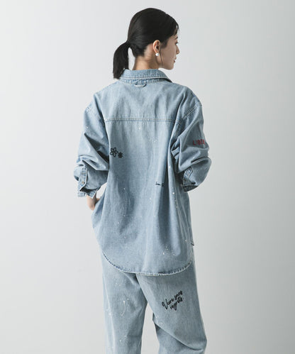 『聯名』PICCADILLY×URBAN RESEARCH 刺繡牛仔襯衫