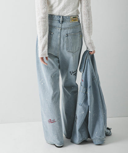 『聯名』PICCADILLY×URBAN RESEARCH 刺繡牛仔褲