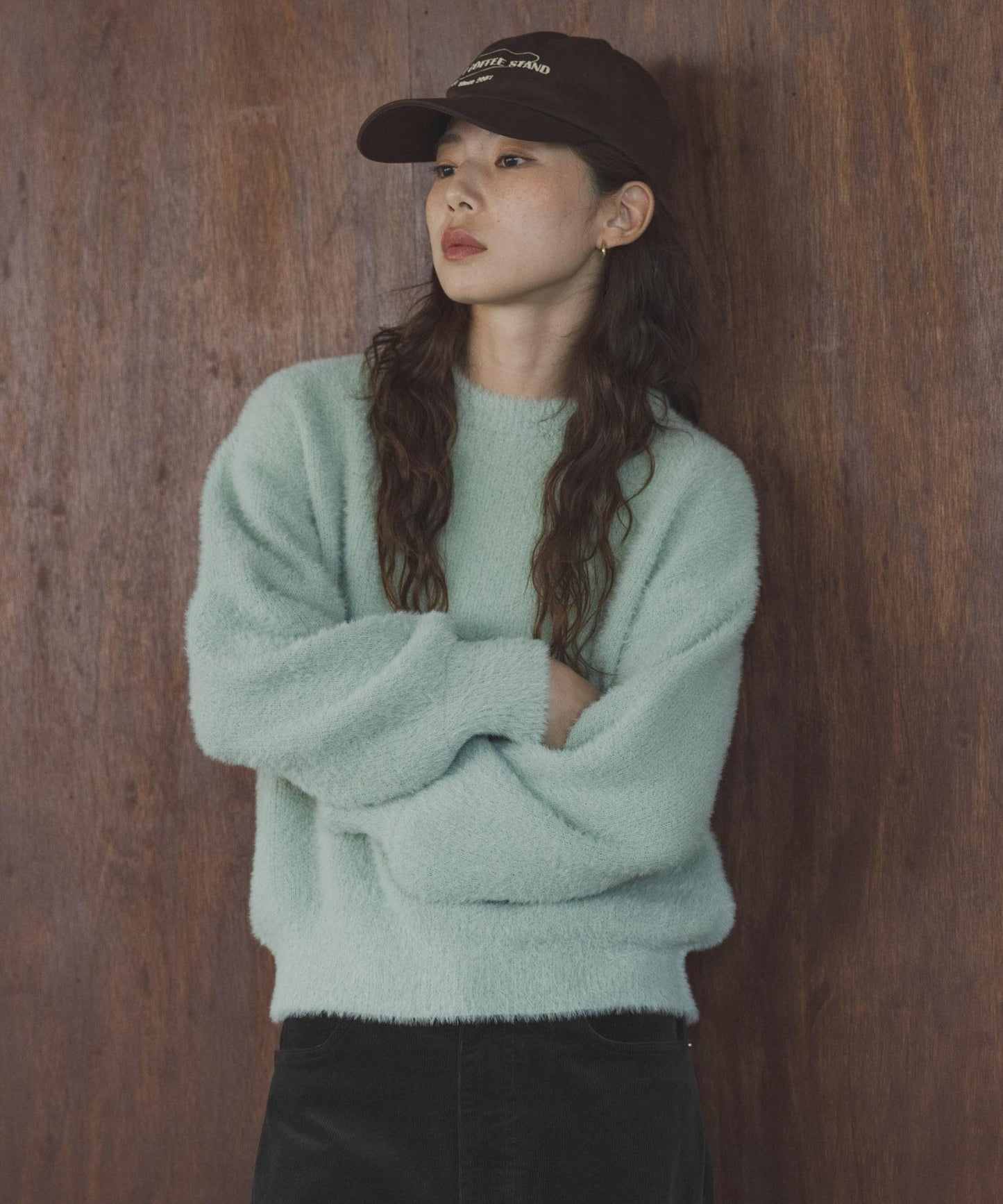 迷你羽毛雙面針織套頭衫