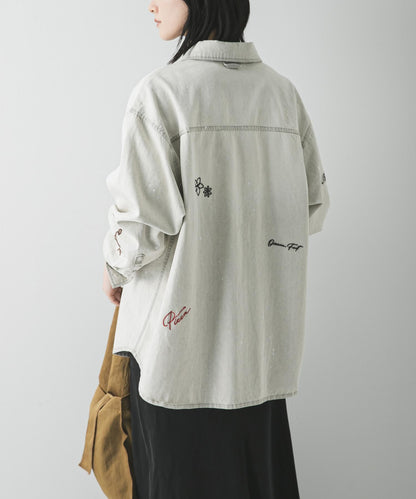 『聯名』PICCADILLY×URBAN RESEARCH 刺繡牛仔襯衫