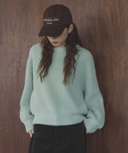 迷你羽毛雙面針織套頭衫