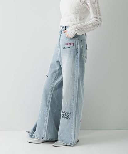 『聯名』PICCADILLY×URBAN RESEARCH 刺繡牛仔褲