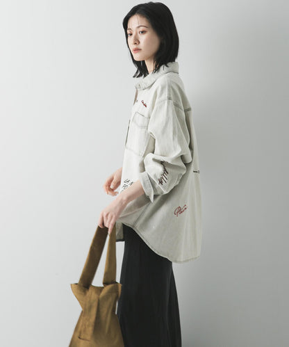 『聯名』PICCADILLY×URBAN RESEARCH 刺繡牛仔襯衫