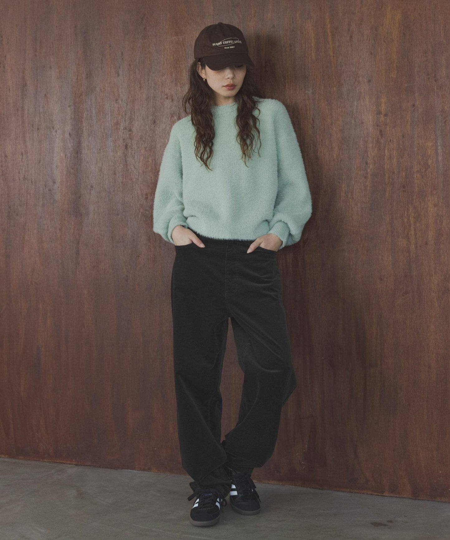 迷你羽毛雙面針織套頭衫