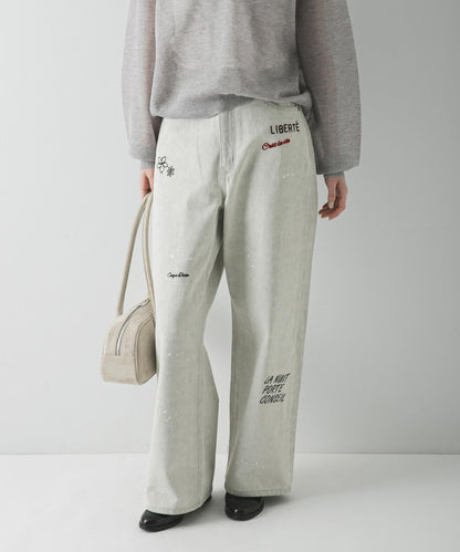 『聯名』PICCADILLY×URBAN RESEARCH 刺繡牛仔褲