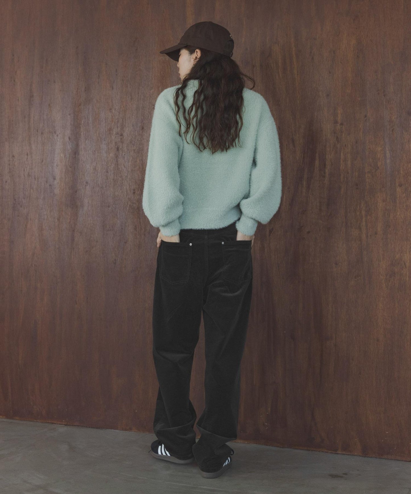 迷你羽毛雙面針織套頭衫