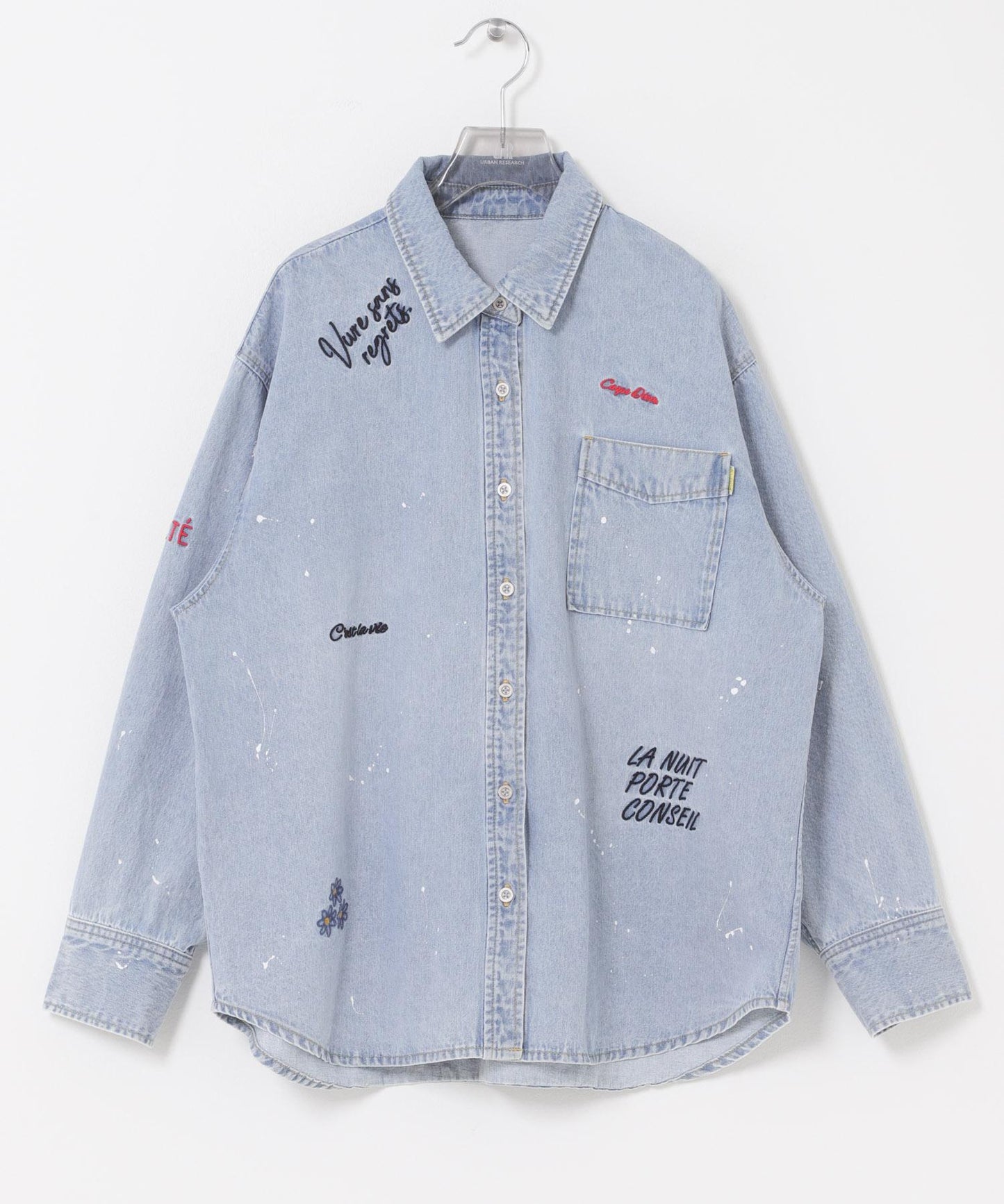 『聯名』PICCADILLY×URBAN RESEARCH 刺繡牛仔襯衫