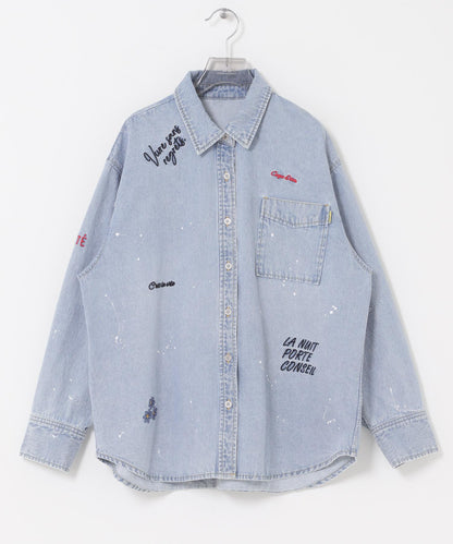 『聯名』PICCADILLY×URBAN RESEARCH 刺繡牛仔襯衫