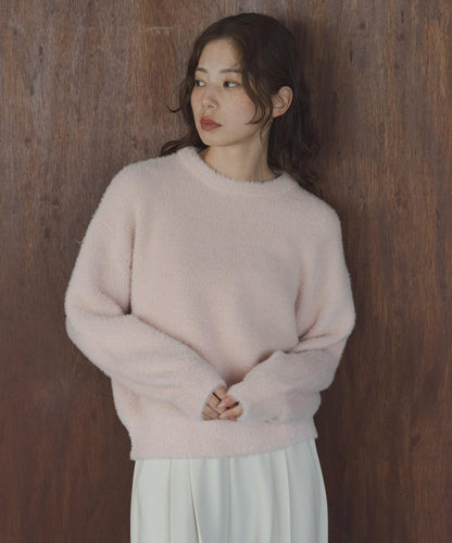 迷你羽毛雙面針織套頭衫