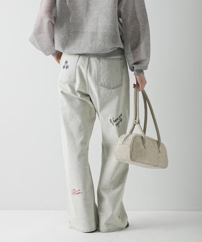 『聯名』PICCADILLY×URBAN RESEARCH 刺繡牛仔褲