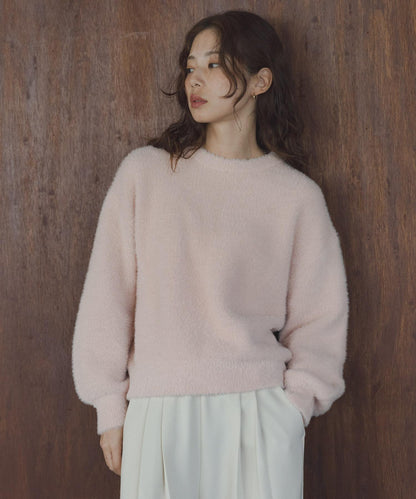 迷你羽毛雙面針織套頭衫