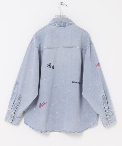 『聯名』PICCADILLY×URBAN RESEARCH 刺繡牛仔襯衫