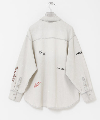 『聯名』PICCADILLY×URBAN RESEARCH 刺繡牛仔襯衫