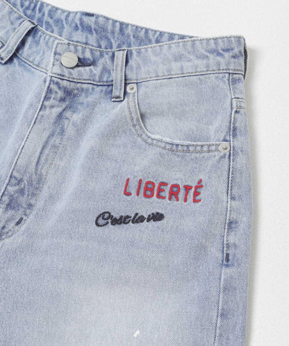 『聯名』PICCADILLY×URBAN RESEARCH 刺繡牛仔褲