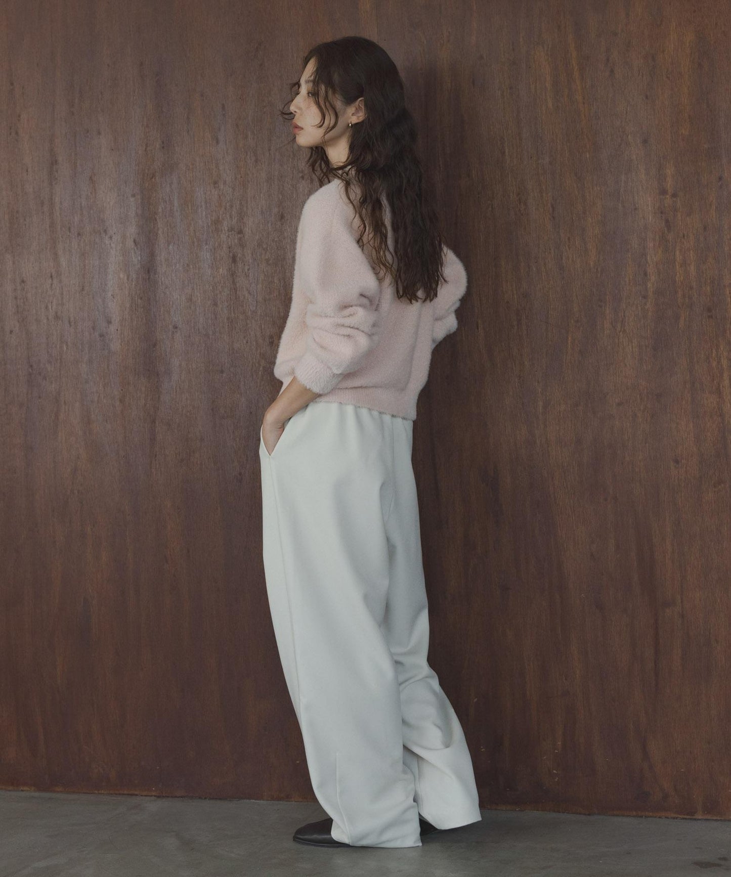 迷你羽毛雙面針織套頭衫