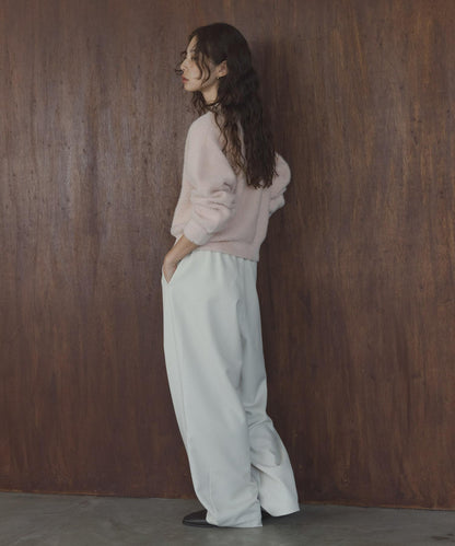 迷你羽毛雙面針織套頭衫