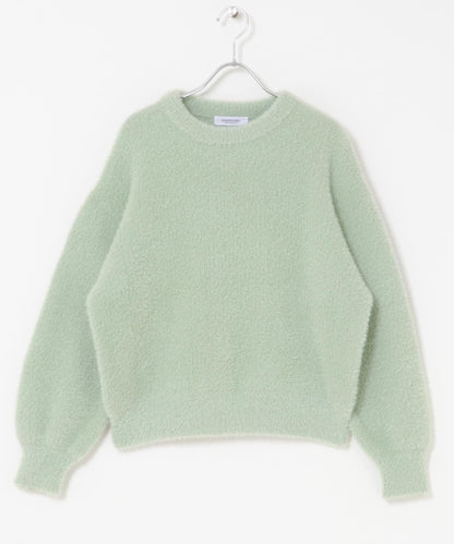 迷你羽毛雙面針織套頭衫