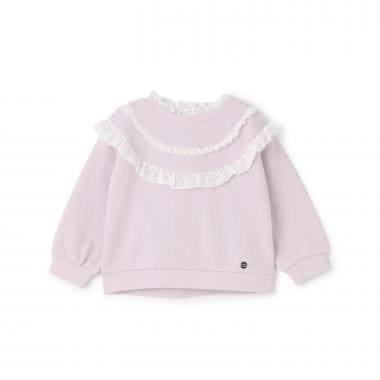 鏤空蕾絲拼接衛衣