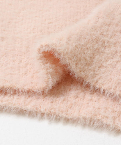 迷你羽毛雙面針織套頭衫