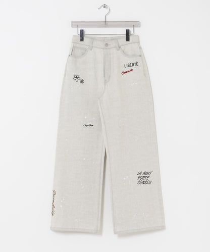 『聯名』PICCADILLY×URBAN RESEARCH 刺繡牛仔褲