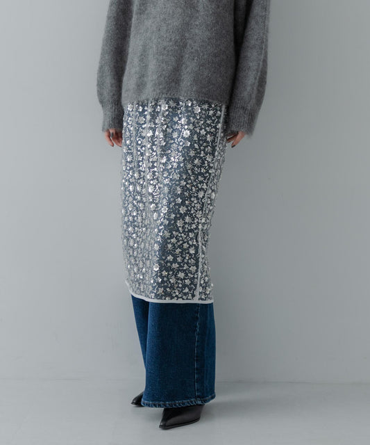 亮片網紗層疊半身裙