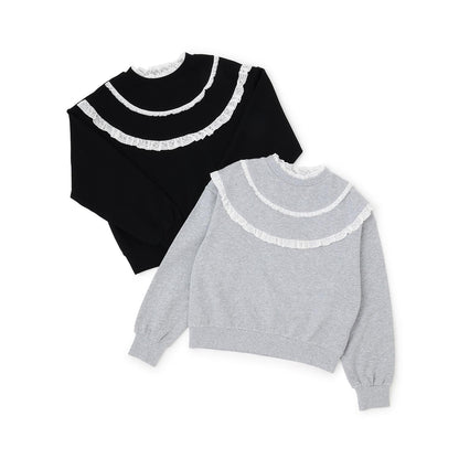 【リンク】拼接蕾絲衛衣