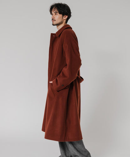 羊毛海狸呢繫帶大衣