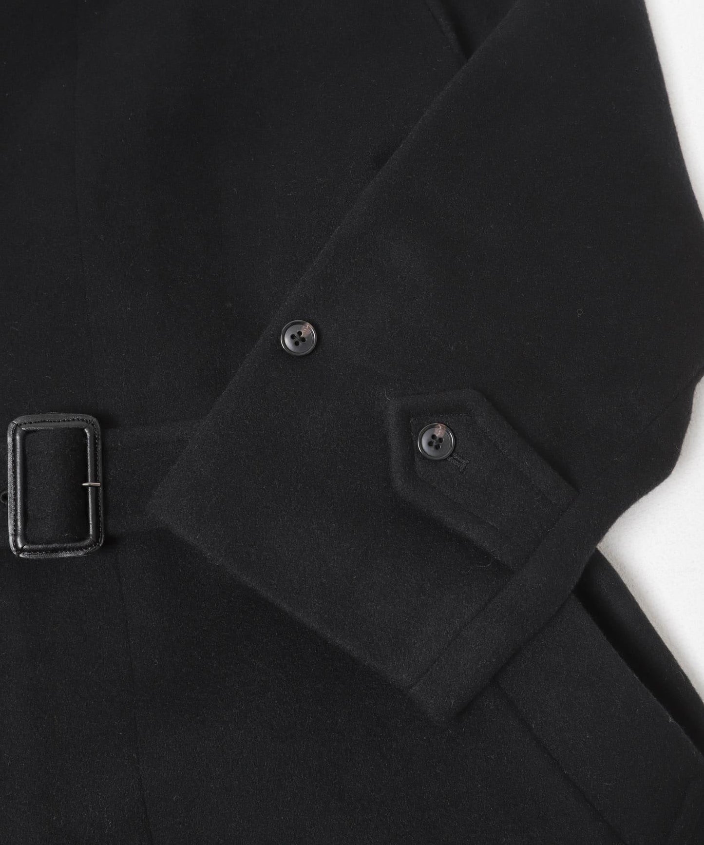 羊毛海狸呢繫帶大衣