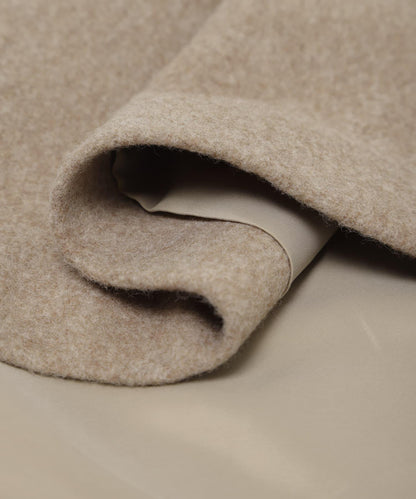 羊毛海狸呢繫帶大衣