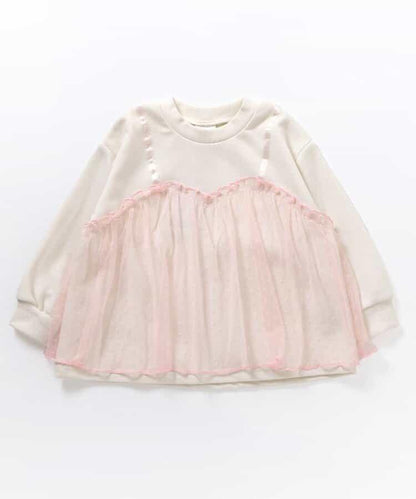 帶網紗吊帶背心的衛衣