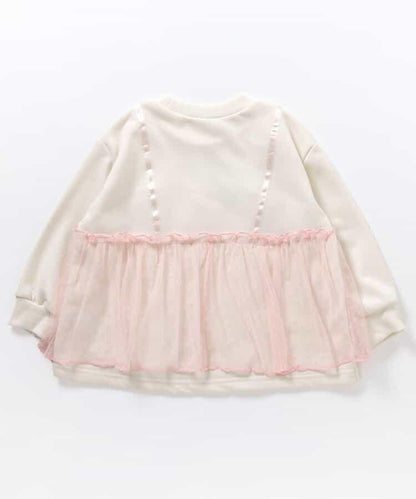 帶網紗吊帶背心的衛衣