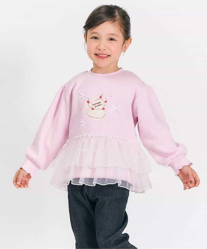 內層搖粒絨荷葉邊裝飾衛衣