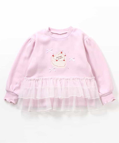 內層搖粒絨荷葉邊裝飾衛衣