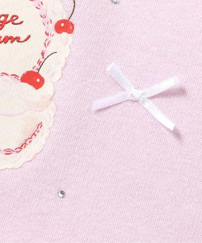 內層搖粒絨荷葉邊裝飾衛衣