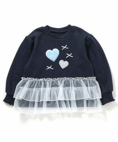 內層搖粒絨荷葉邊裝飾衛衣