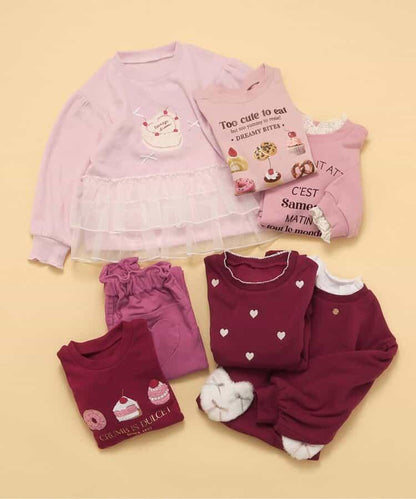 內層搖粒絨荷葉邊裝飾衛衣