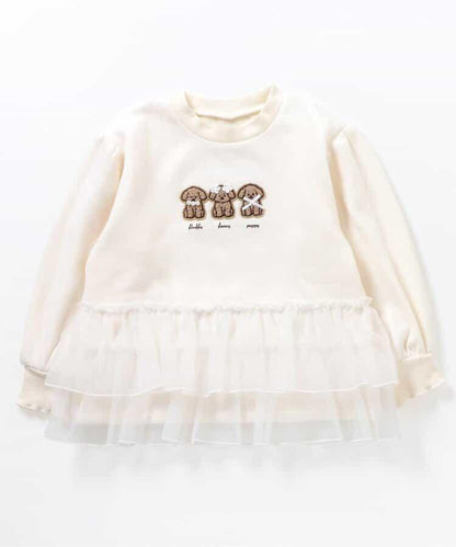 內層搖粒絨荷葉邊裝飾衛衣