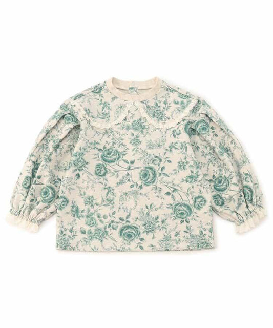 荷葉邊長袖T恤_120_140【青少年】