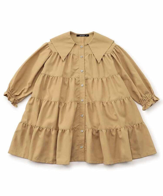 羅紋外套連衣裙_120_140【青少年】