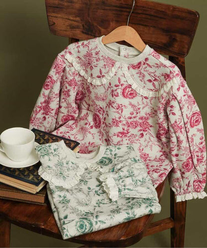 荷葉邊長袖T恤_120_140【青少年】