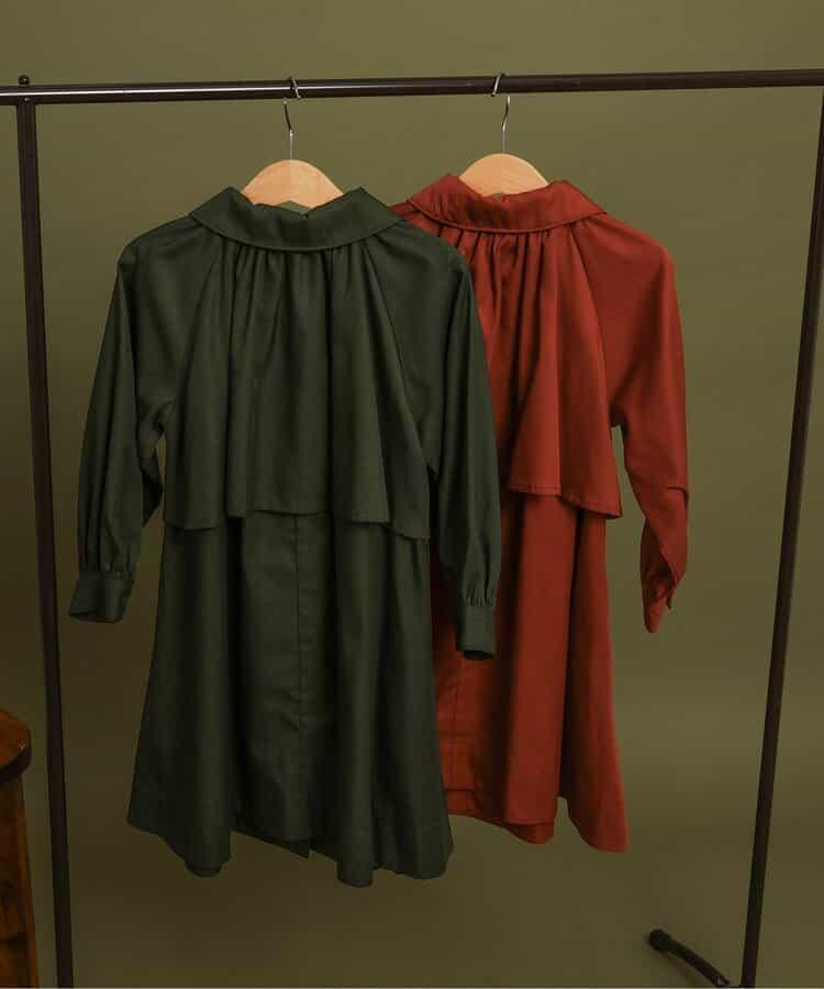 繭型大衣連衣裙_120_140【青少年】