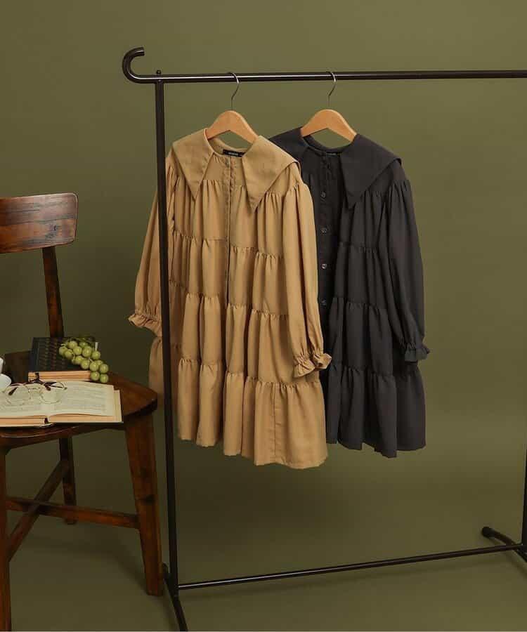 羅紋外套連衣裙_120_140【青少年】