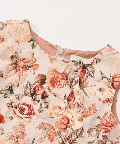 榛子巧克力豹紋連衣裙_120_140【青少年】