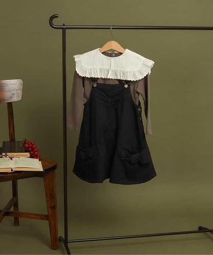 藍色針織連衣裙_120_140【青少年】