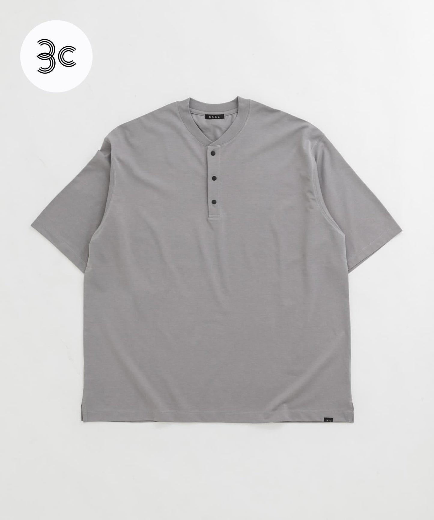 『UR TECH』寬鬆亨利領T恤