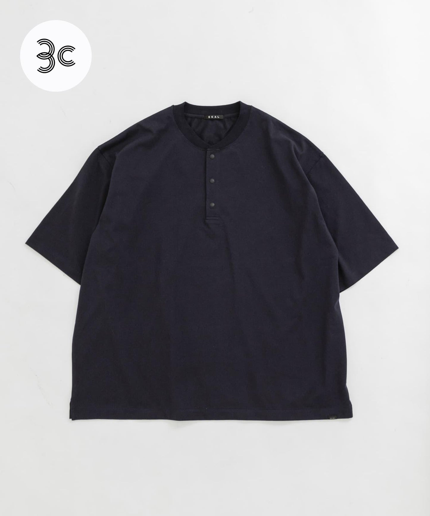 『UR TECH』寬鬆亨利領T恤