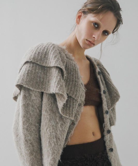 荷葉邊針織開衫