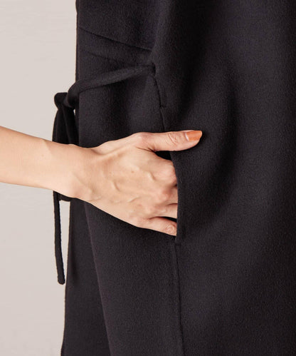 《RRACE》披肩領長款大衣